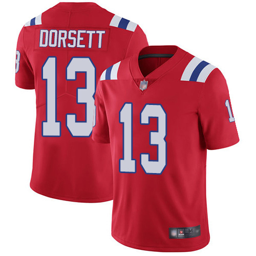 New England Patriots Football #13 Vapor Limited Red Men Phillip Dorsett Alternate NFL Jersey->new england patriots->NFL Jersey